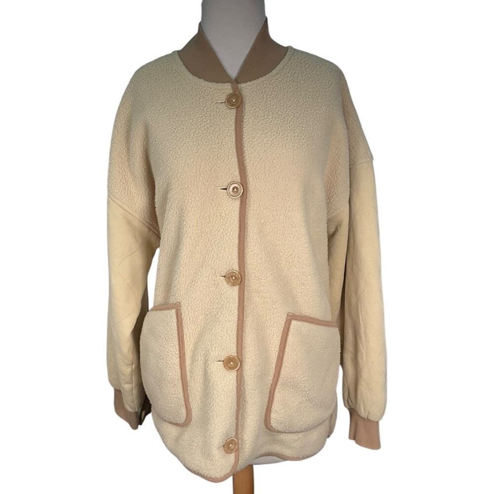 We The Free Sherpa Jacket Small Cozy Girl Fall Neutral Pinterest CoreOversized